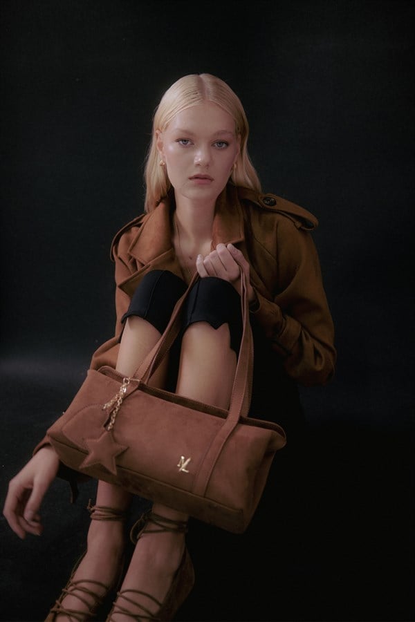 Rouen Süet Çanta Taba