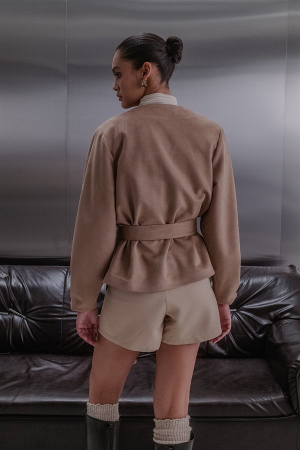 Süet Ceket Kahverengi