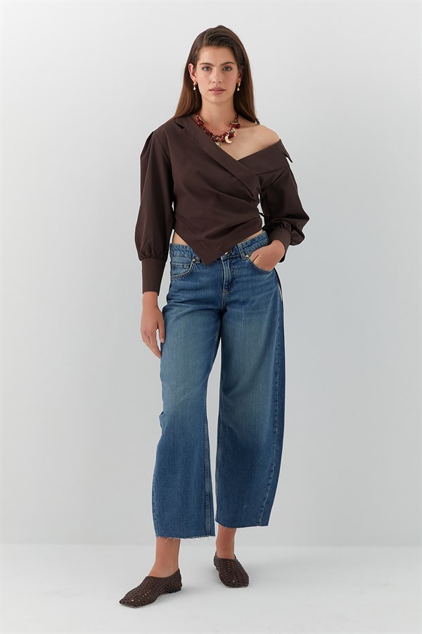 Süper Baggy Fit Jean Pantolon Mavi