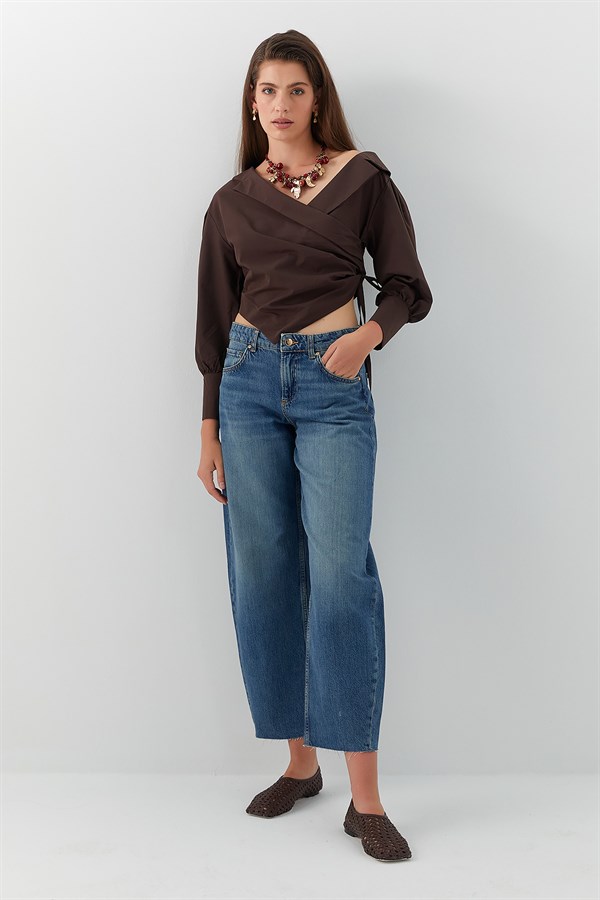Süper Baggy Fit Jean Pantolon Mavi