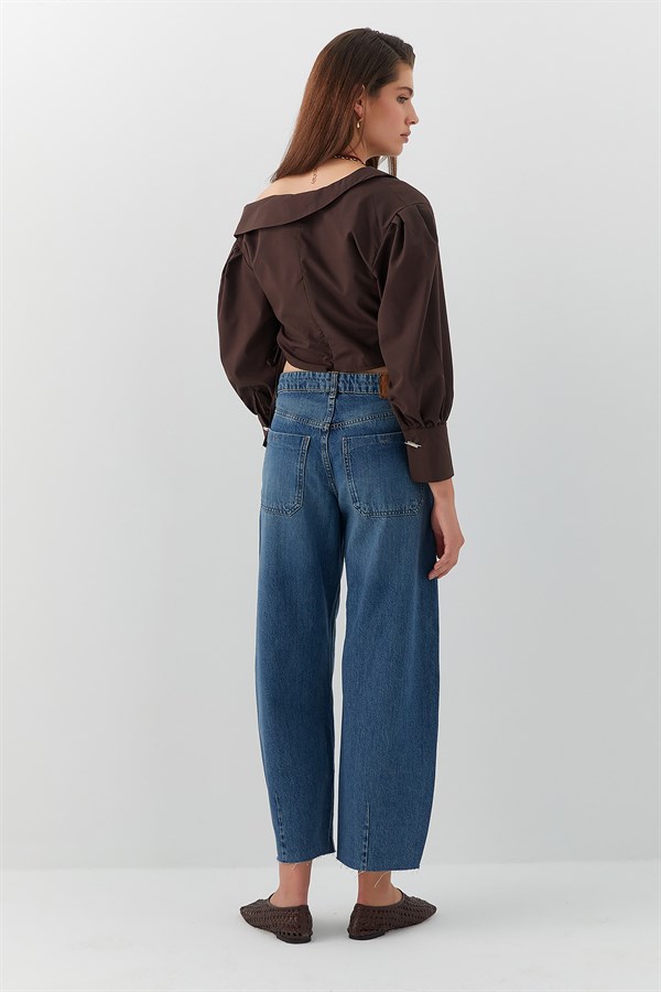 Süper Baggy Fit Jean Pantolon Mavi