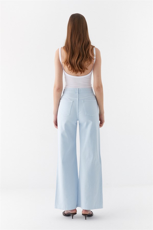 Wide Leg Pantolon Mavi