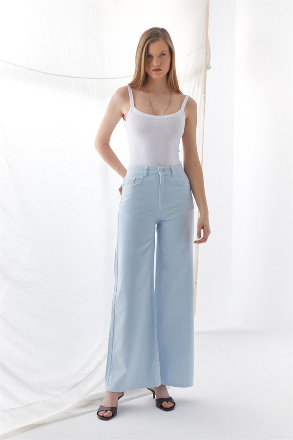 Wide Leg Pantolon Mavi