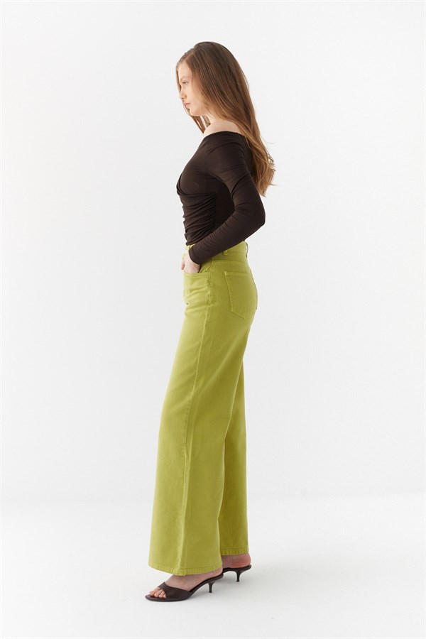 Wide Leg Pantolon Yeşil