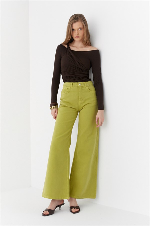 Wide Leg Pantolon Yeşil