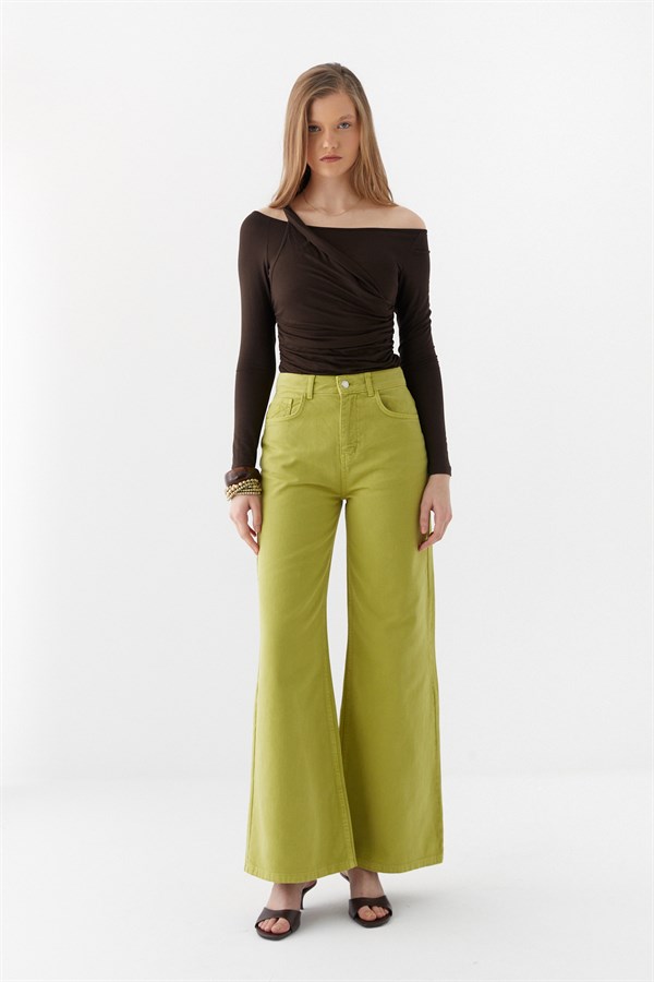 Wide Leg Pantolon Yeşil
