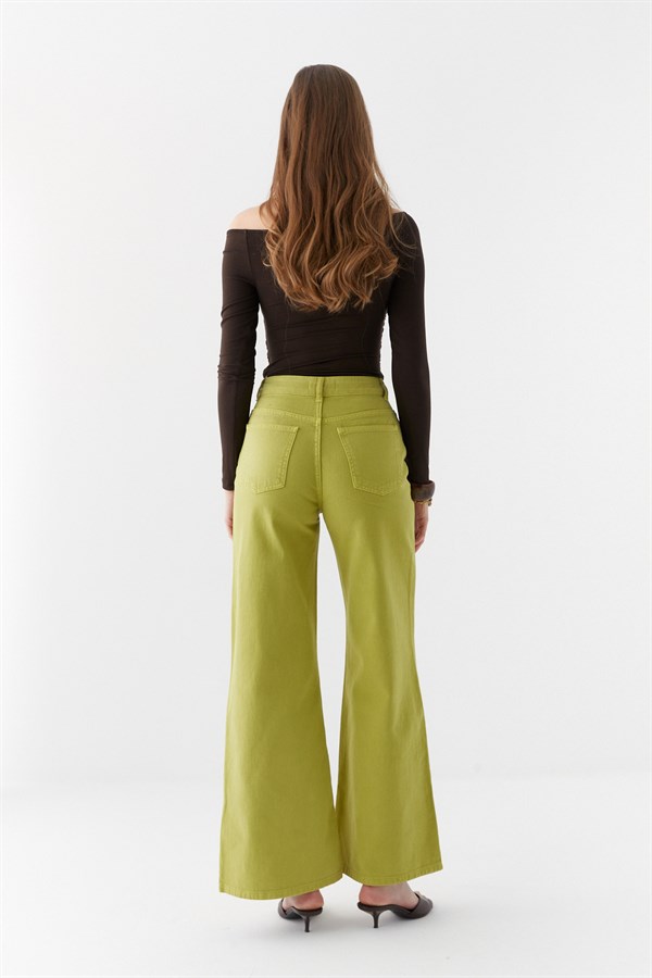 Wide Leg Pantolon Yeşil