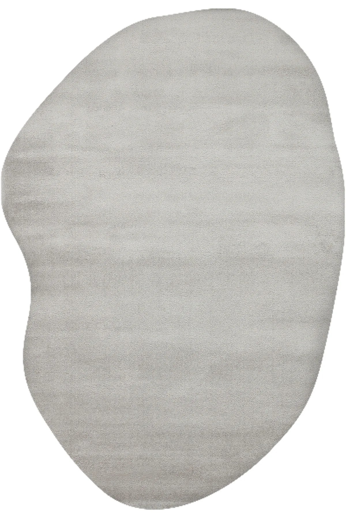 Abstract Puffy Peluş Halı Organik Form Kaymaz Taban Makinede Yıkanabilir Toz Vermez Modern Halı Gri