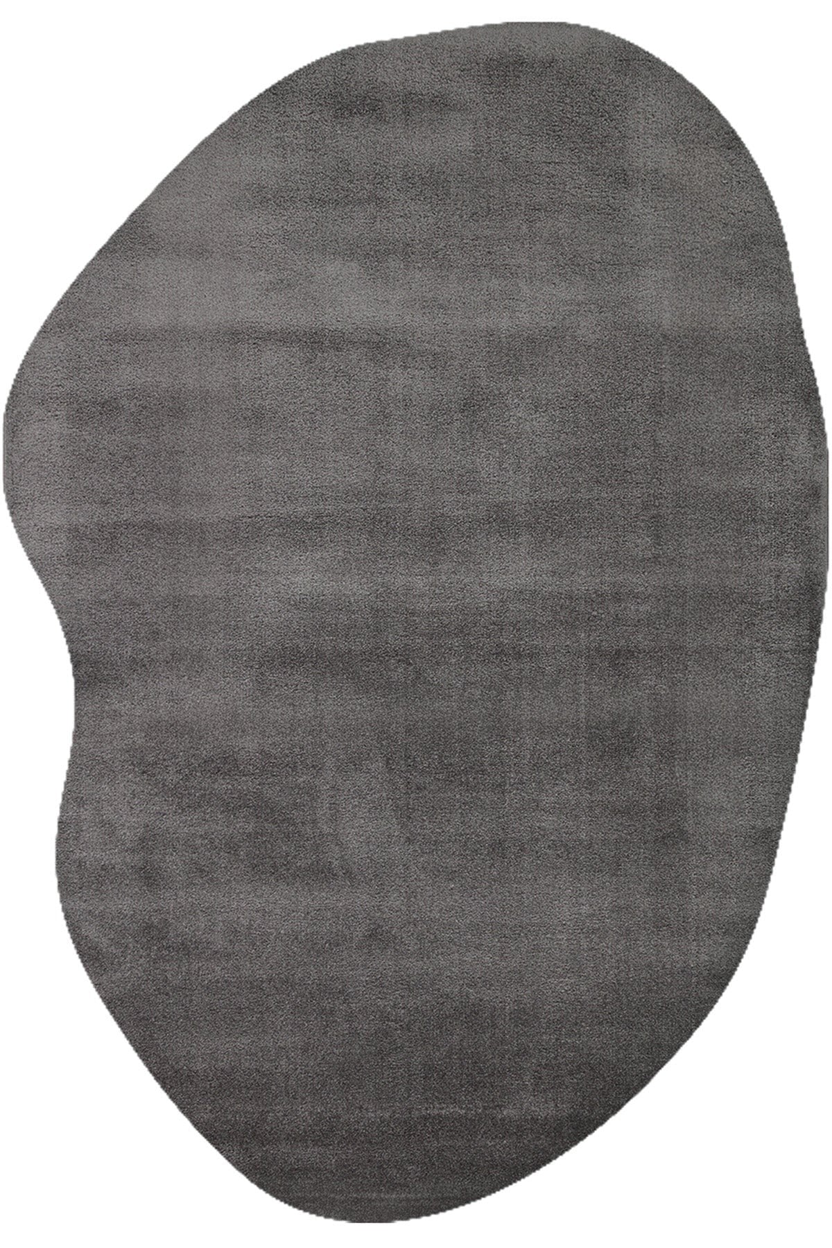 Abstract Puffy Peluş Halı Organik Form Kaymaz Taban Makinede Yıkanabilir Toz Vermez Modern Halı Antrasit