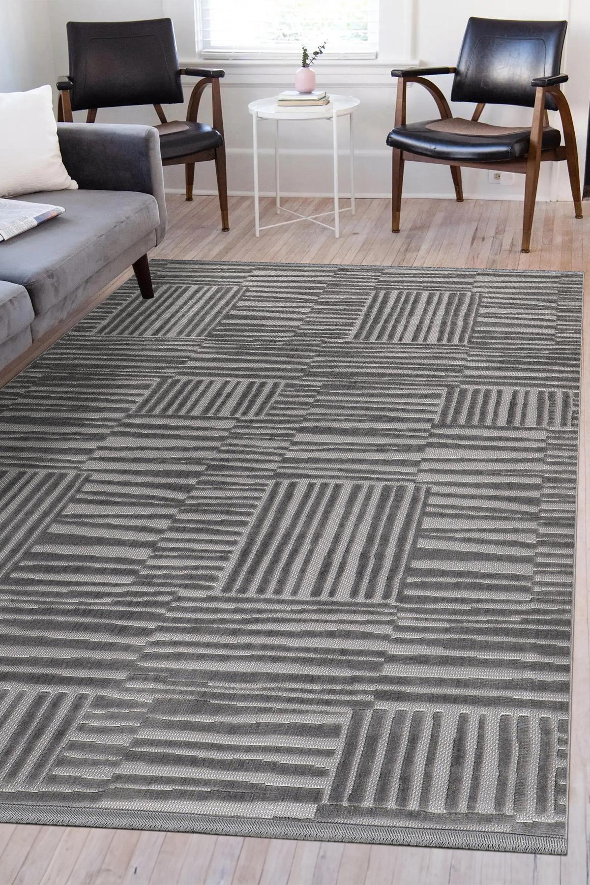 Dizayn Art Serisi Sisal Dokuma Desen Halı – Bambu Kalitesi, Tüylü DokumaSARAZ HALI Bambu Yumuşak Halı Salon Mutfak Koridor Kesme Yolluk Dokuma Makine Halısı Art Antrasit