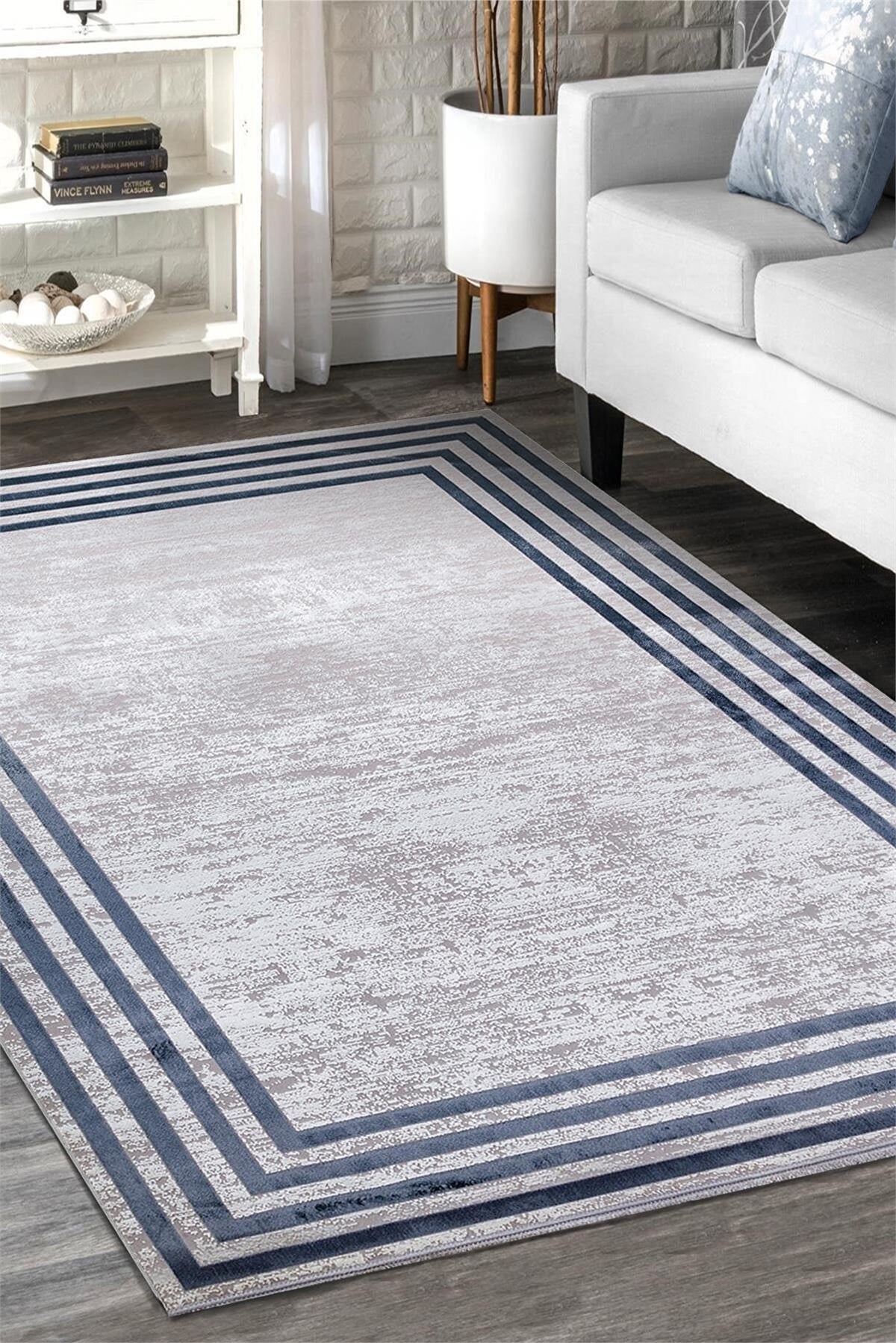 Saraz Halı Bambu PM04 MAVİ