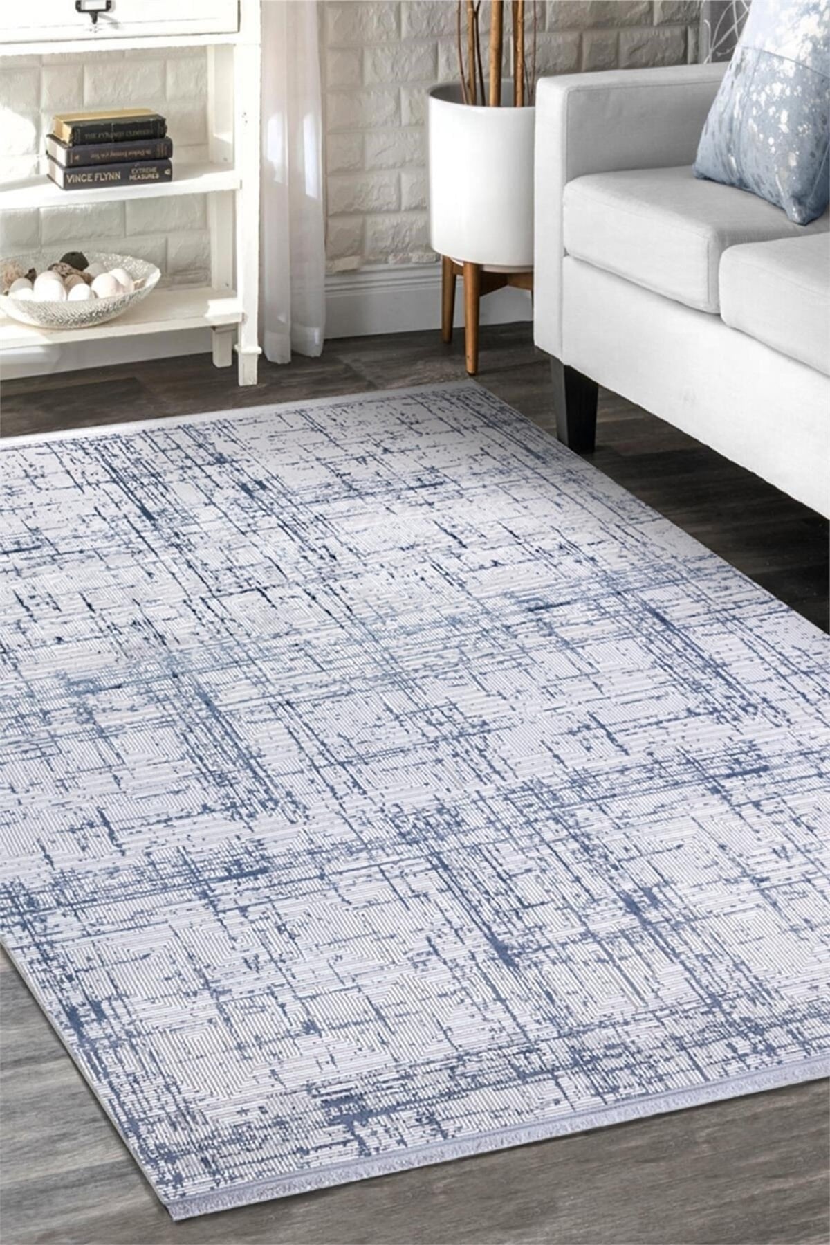 Saraz Halı Bambu PM07 MAVİ