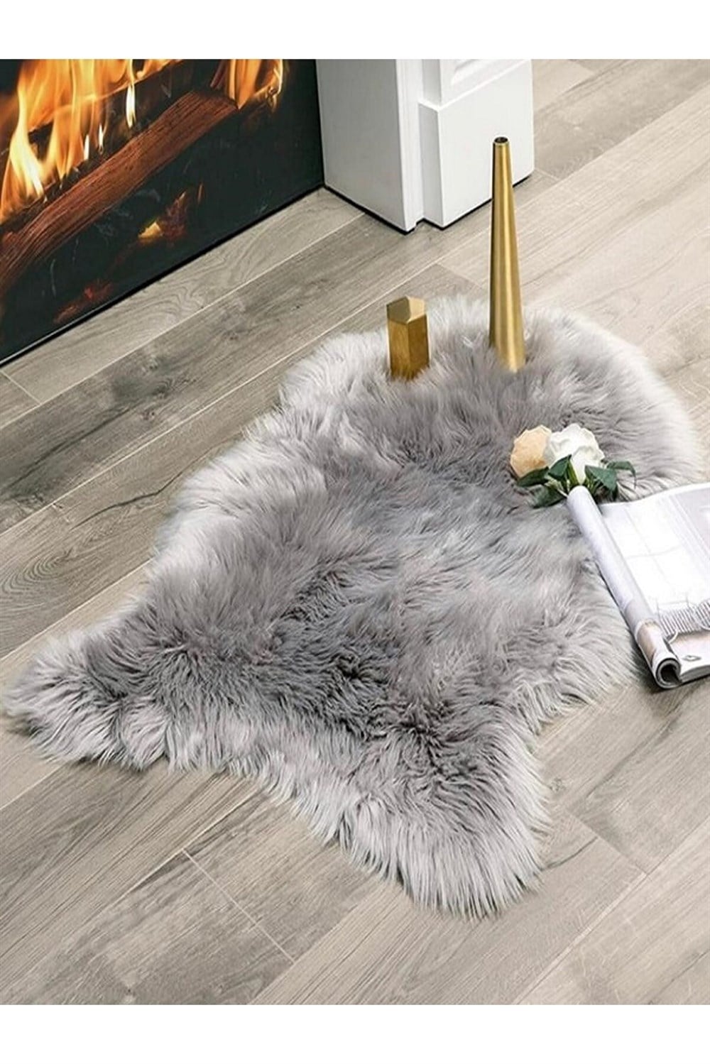 SARAZ HALI Yumoş Post Puffy Gri GRİPLS