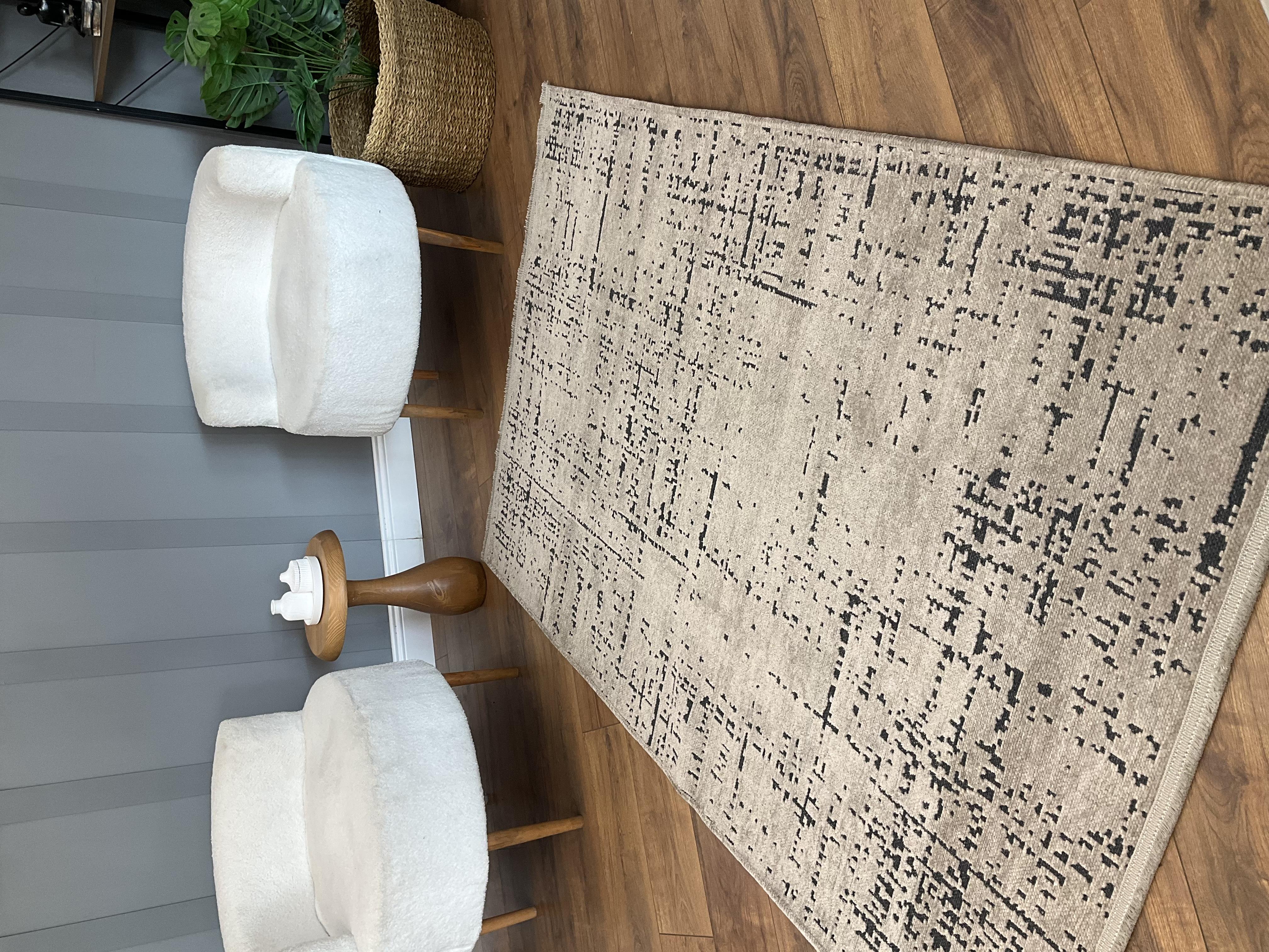 TİCİMAXSARAZ HALIŞönil Dokuma Kaymaz Taban Makinede Yıkanabilir Leke Tutmaz Kesme Bohem Kilim Vizon