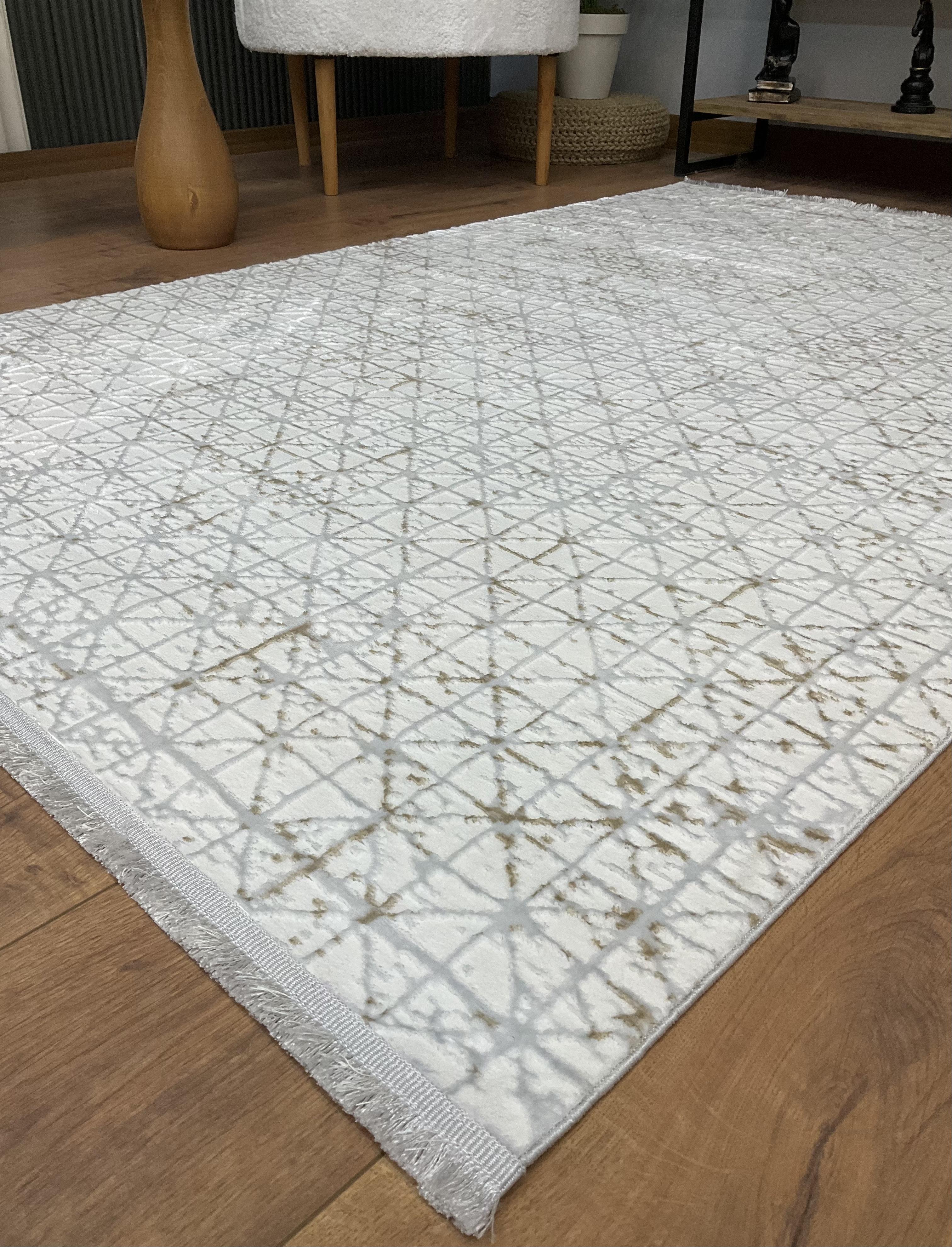 TİCİMAXSARAZ HALIYıldız Serisi Saten Bambu Kadife Yıkanabilir Halı Kahve