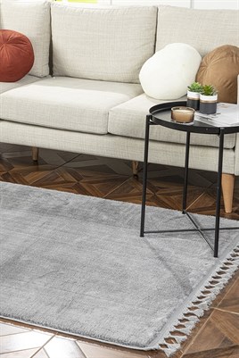 SARAZ HALI Comfort Puffy Peluş Halı Gri