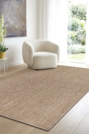 Srz-0465 Jüt Tabanlı Hasır Kaymaz Dokuma Örme Bohem Antialerjik Halı Kilim Salon Halısı