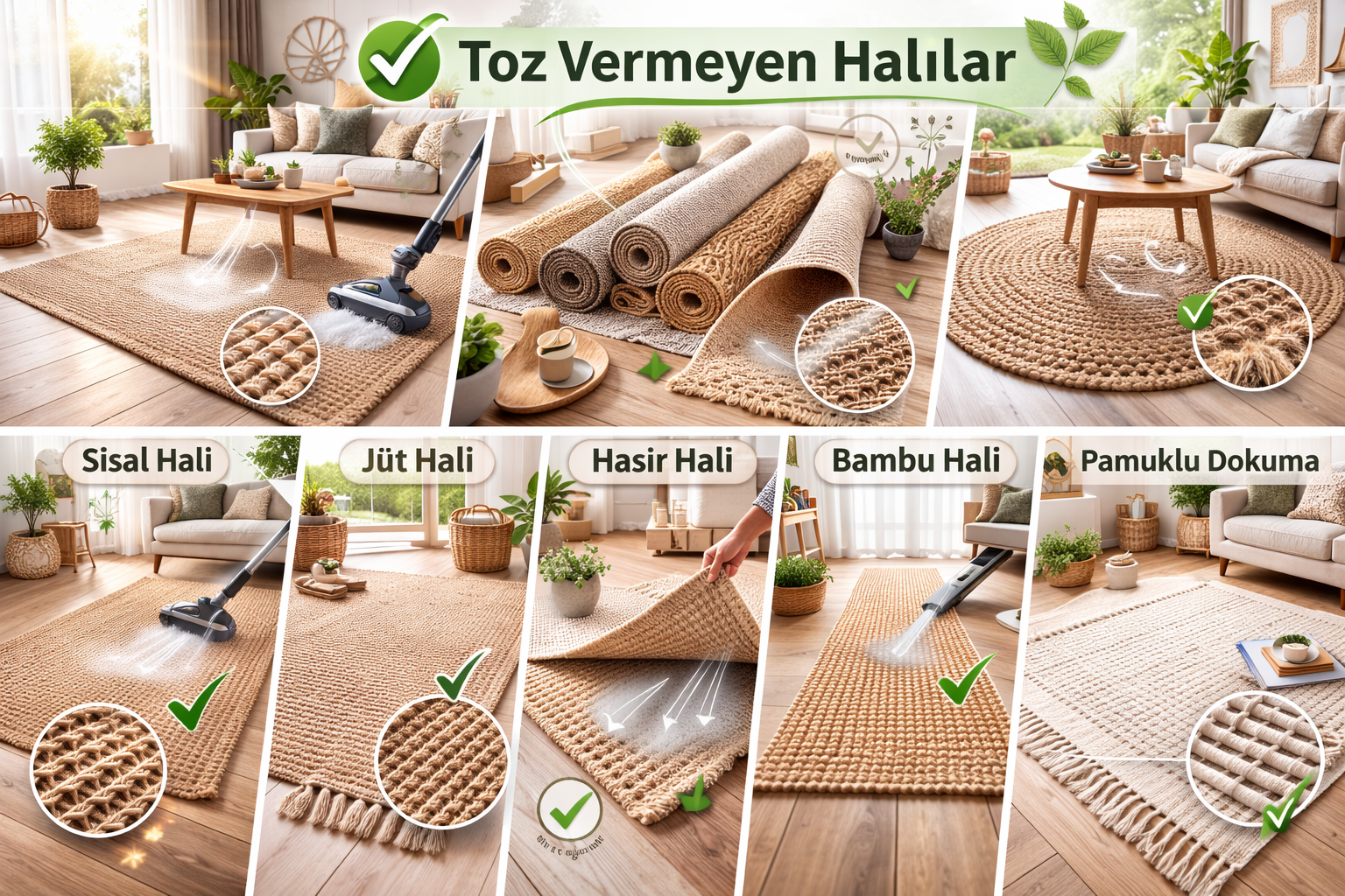 toz vermeyen antialerjik salon halısı modeli