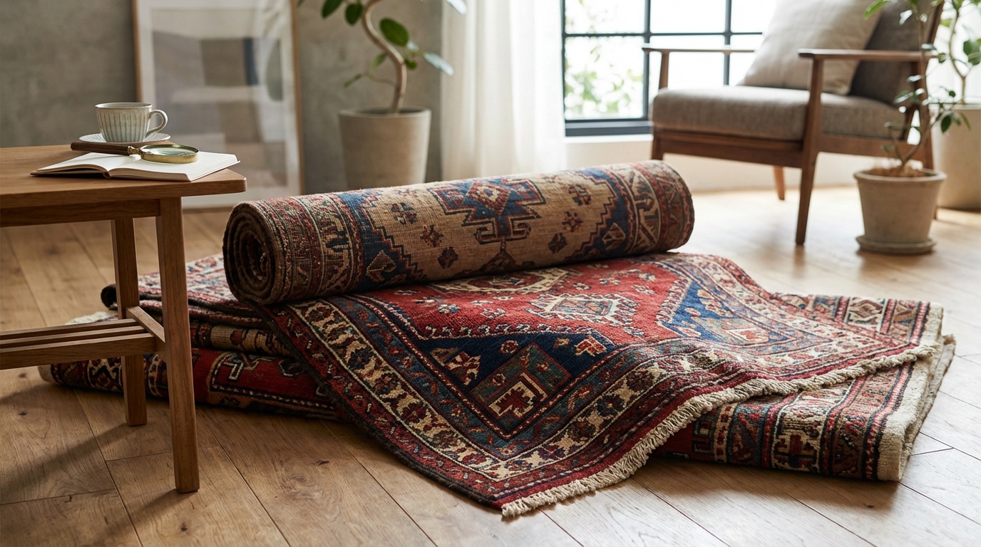 modern etnik desenli halı tasarımı