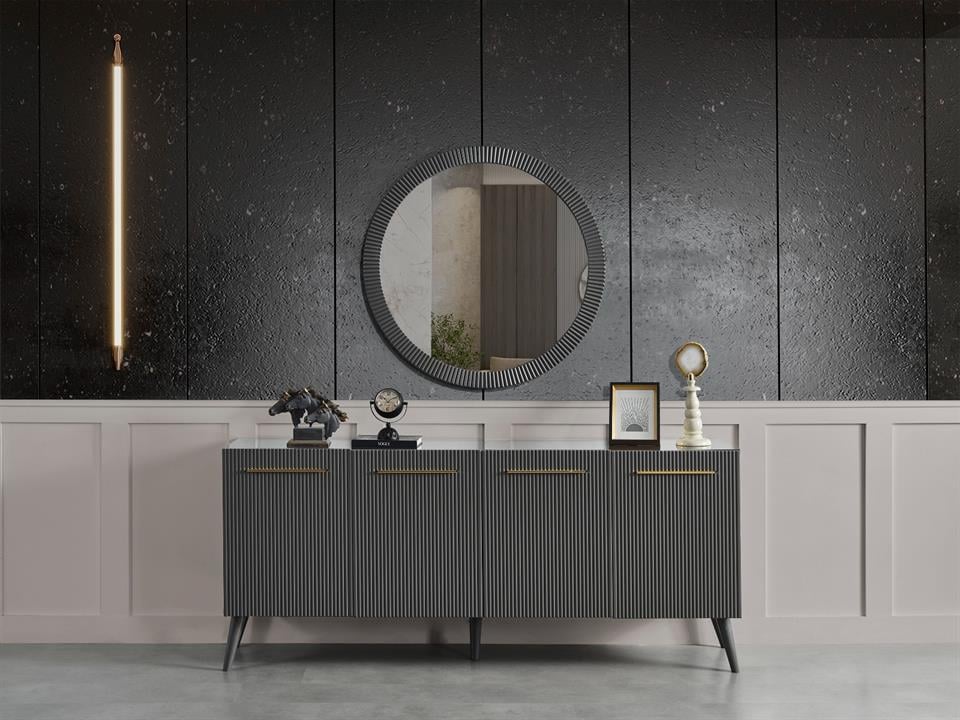 Çırağan Antrasit Yemek Odası Takımı