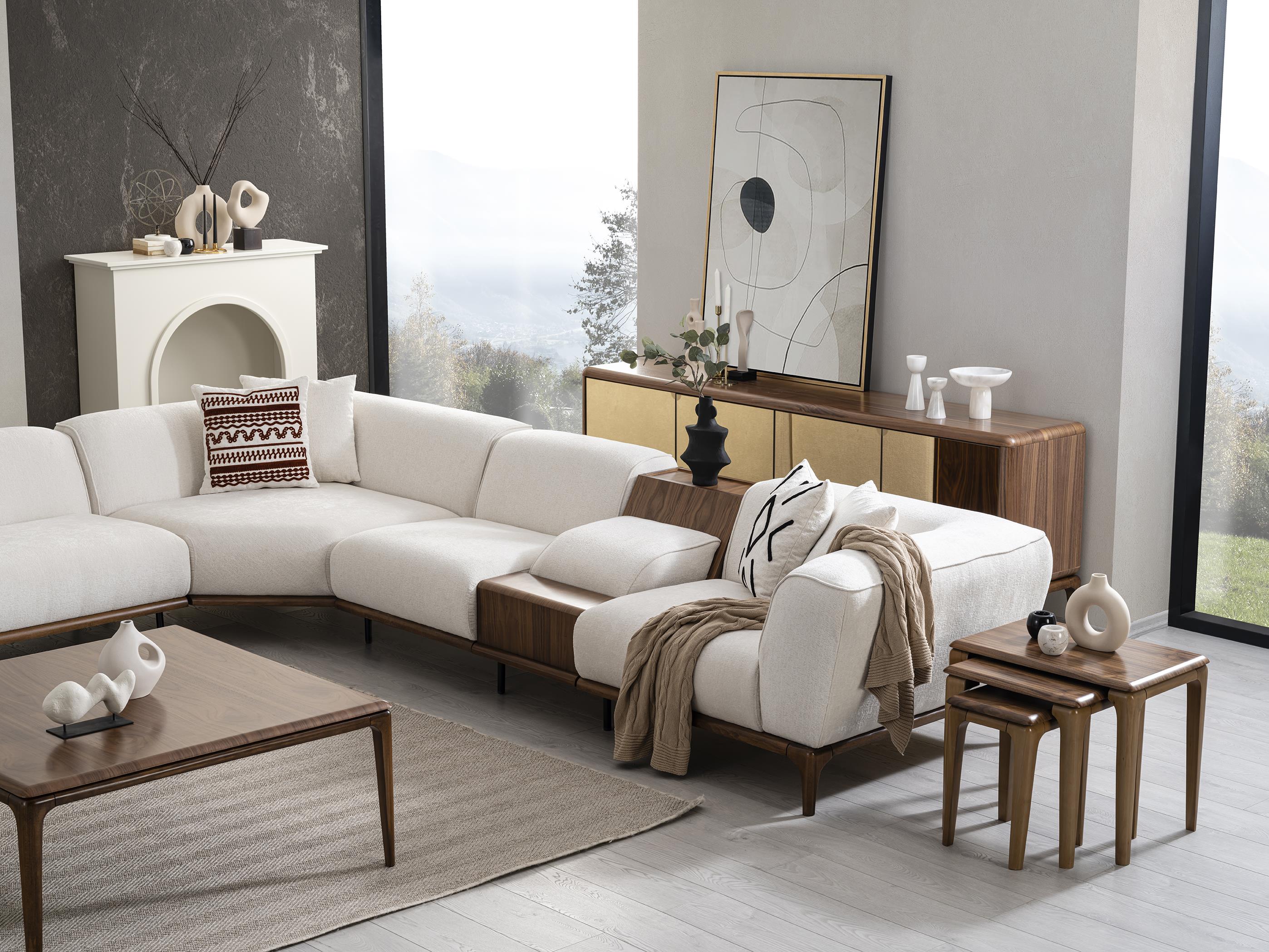 Lotus Plus Köşe 120 cm Kollu Modül