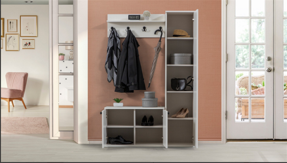 Urban Cream Portmanto Yan Kapaklı Blok