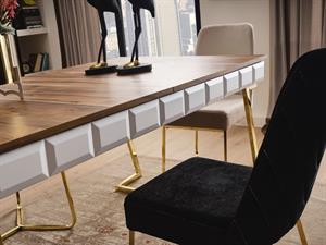 Ağva Ceviz Ekru Yemek Odası Takımı