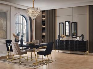 Ağva Siyah Yemek Odası Takımı