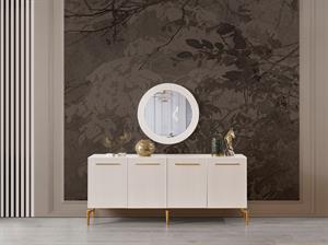 Beykoz Beyaz Yemek Odası Takımı