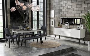 Corsa Beyaz Yemek Odası Takımı