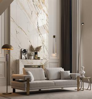 Deep Living Antik 3 Lü Kanepe