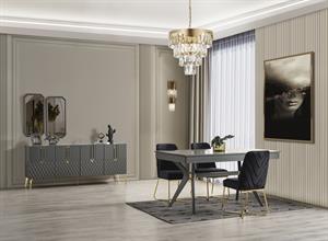 Roma Antrasit Yemek Odası Takımı