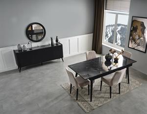 Şile Siyah Yemek Odası Takımı