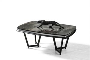 Tesla Siyah Gümüş Yemek Odası Takımı