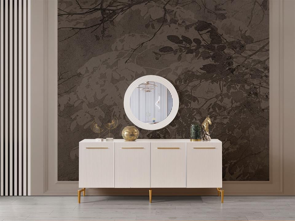 Beykoz Beyaz Konsol Aynası