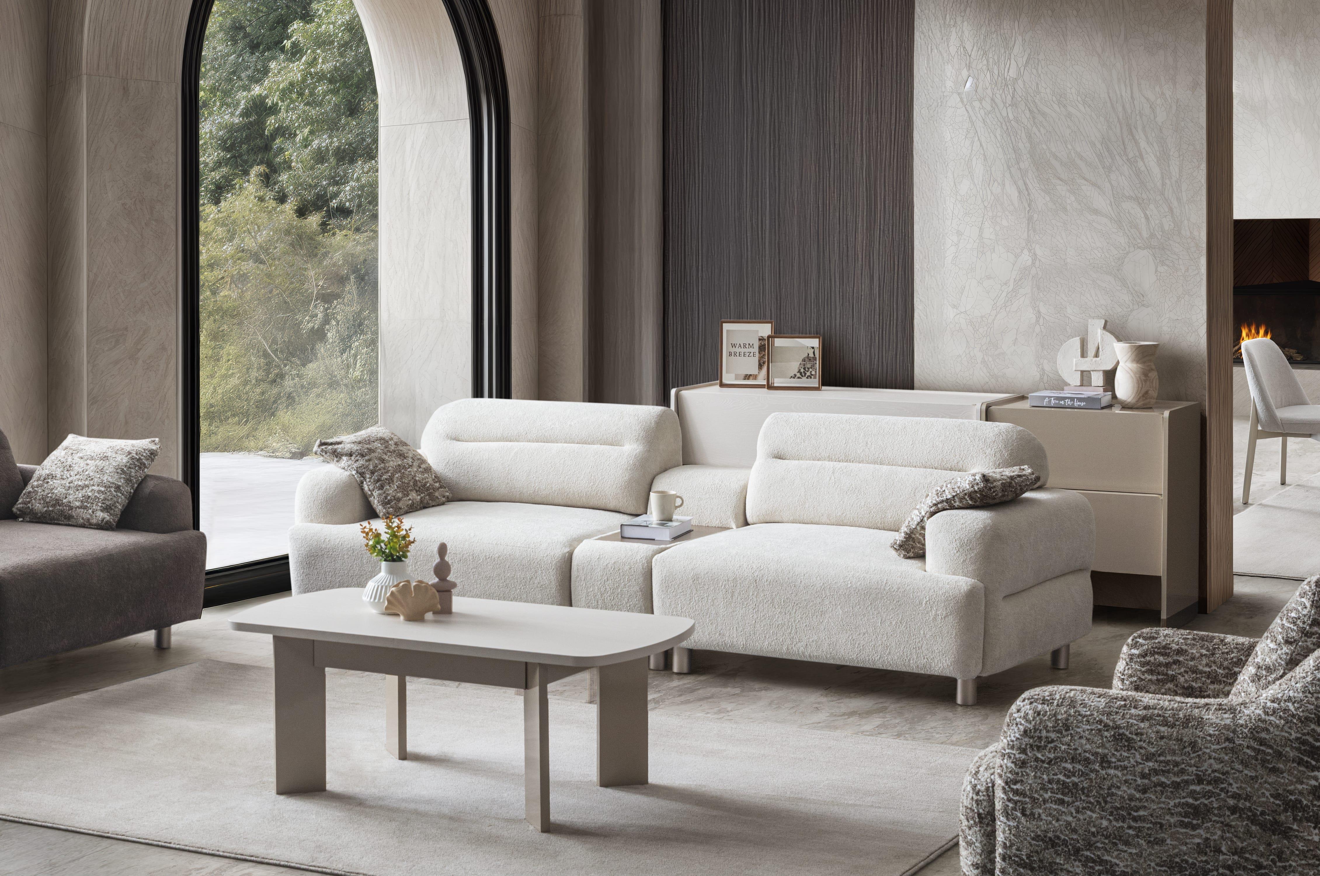 Japandi 3 Lü Ara Modüllü Koltuk