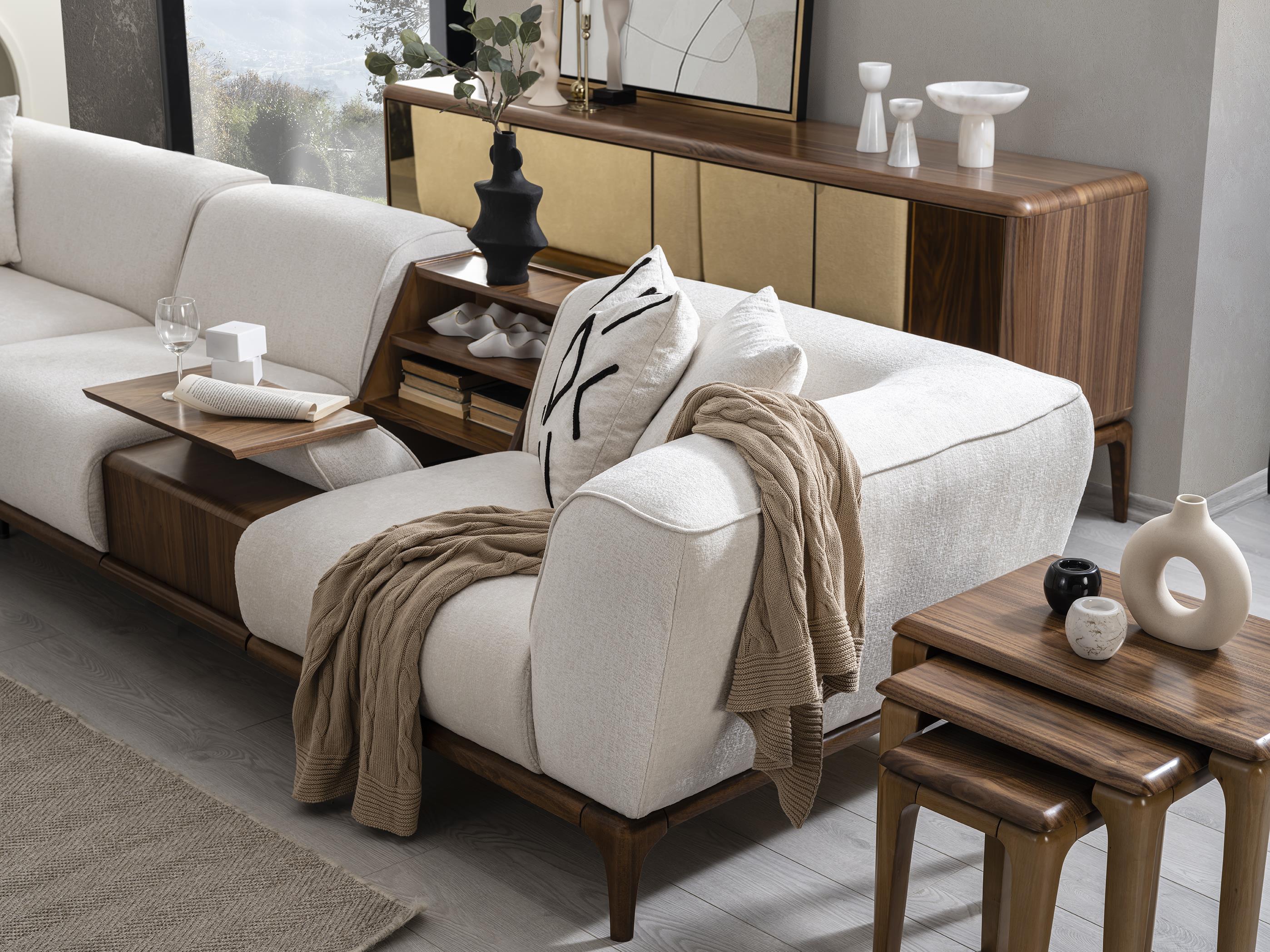 Lotus Plus Köşe 105 cm Kollu Modül
