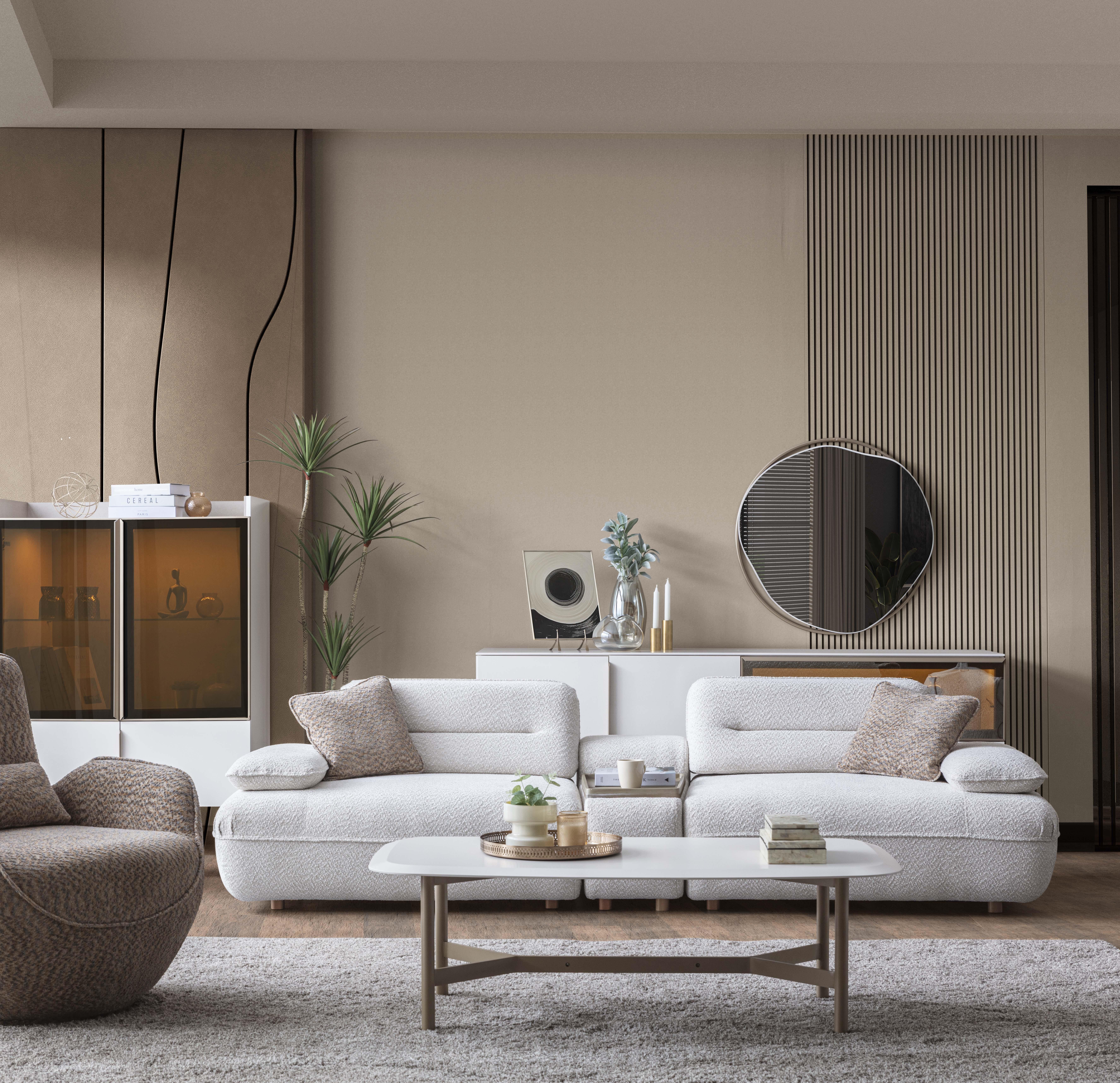 Noble Üçlü Ara Modüllü Kanepe