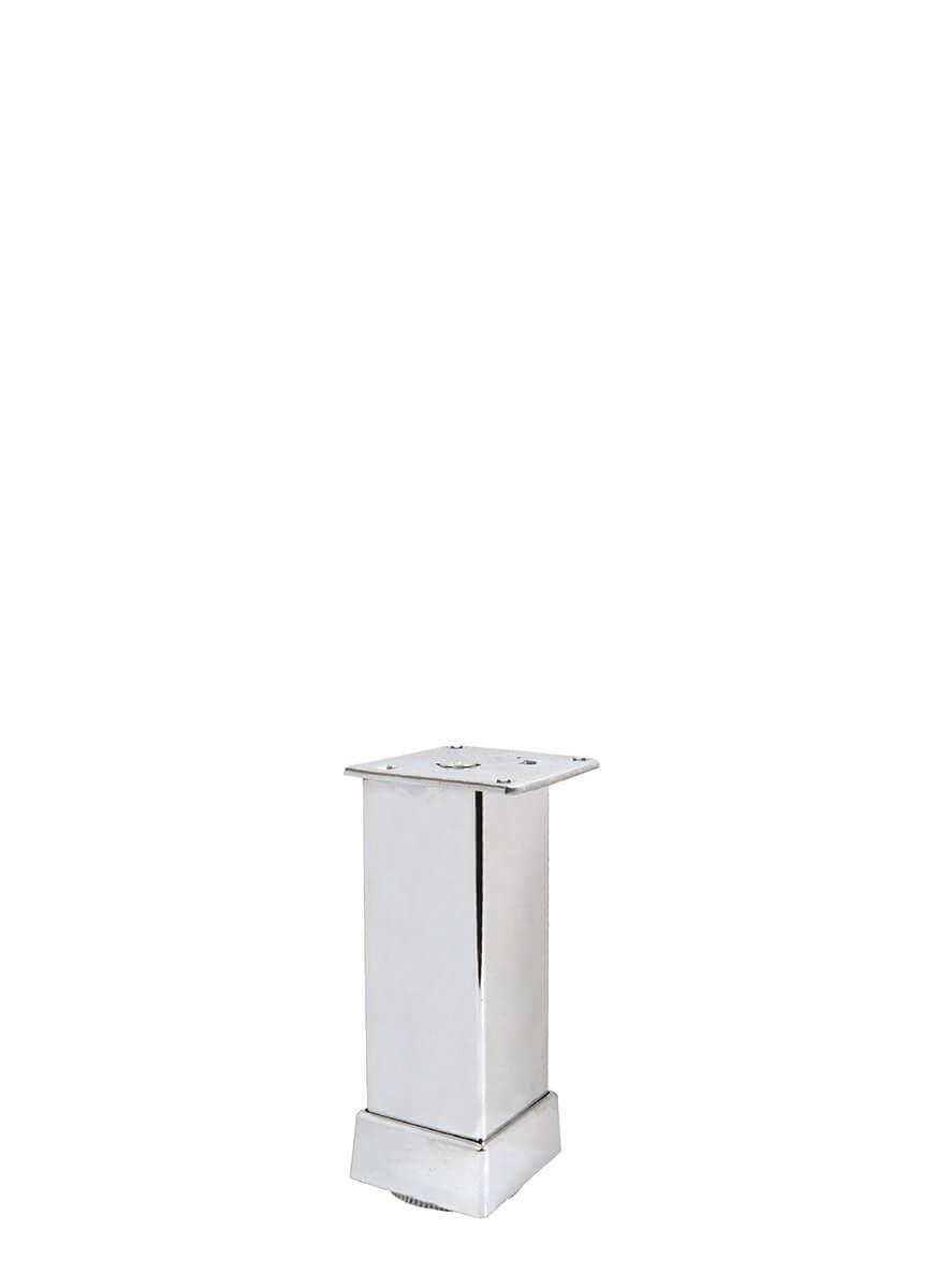 10cm 40x40mm Kare Alüminyum Düz Krom Baza Ayağı