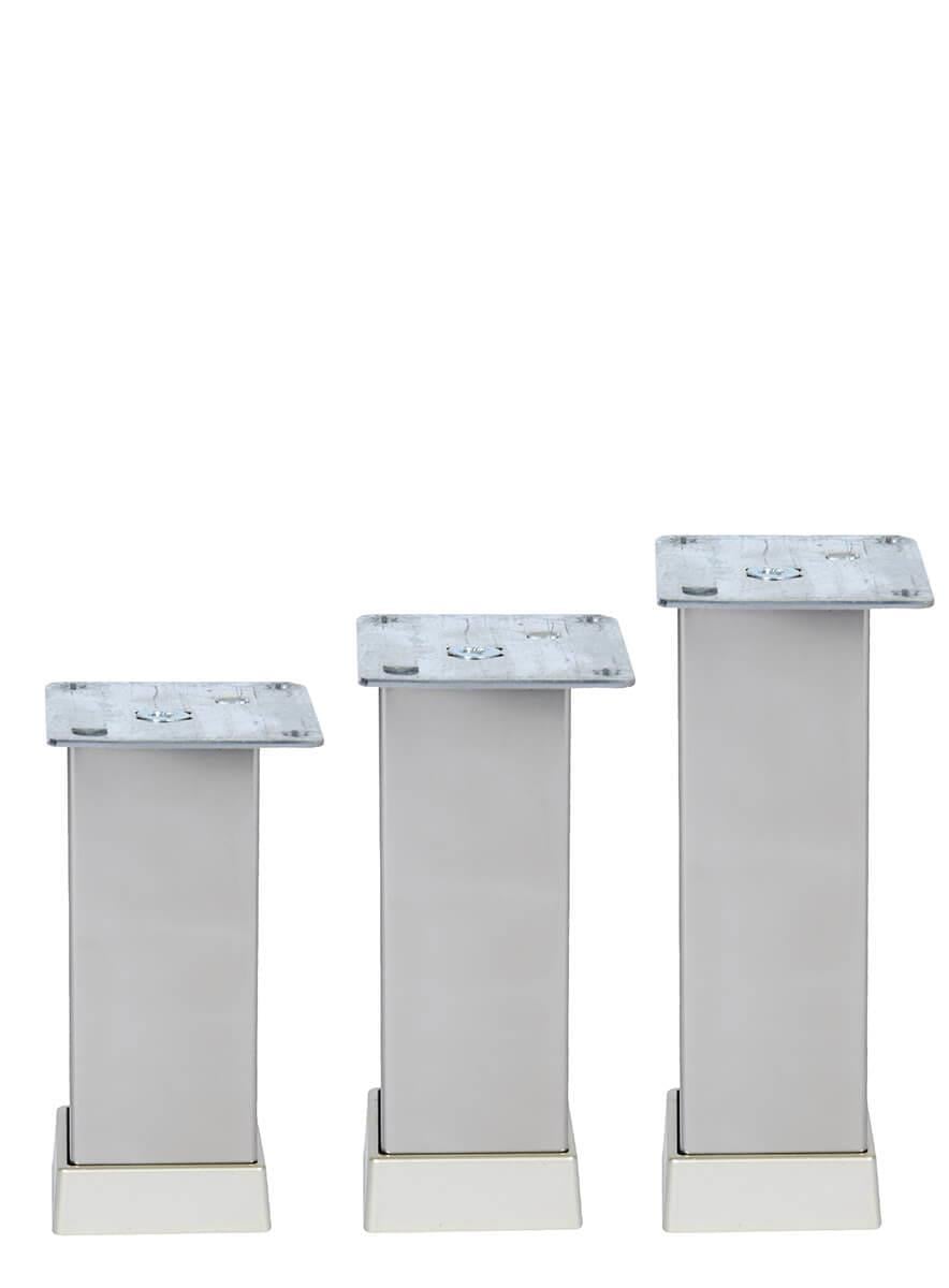 20cm 40x40mm Kare Alüminyum Düz İnoks Baza Ayağı