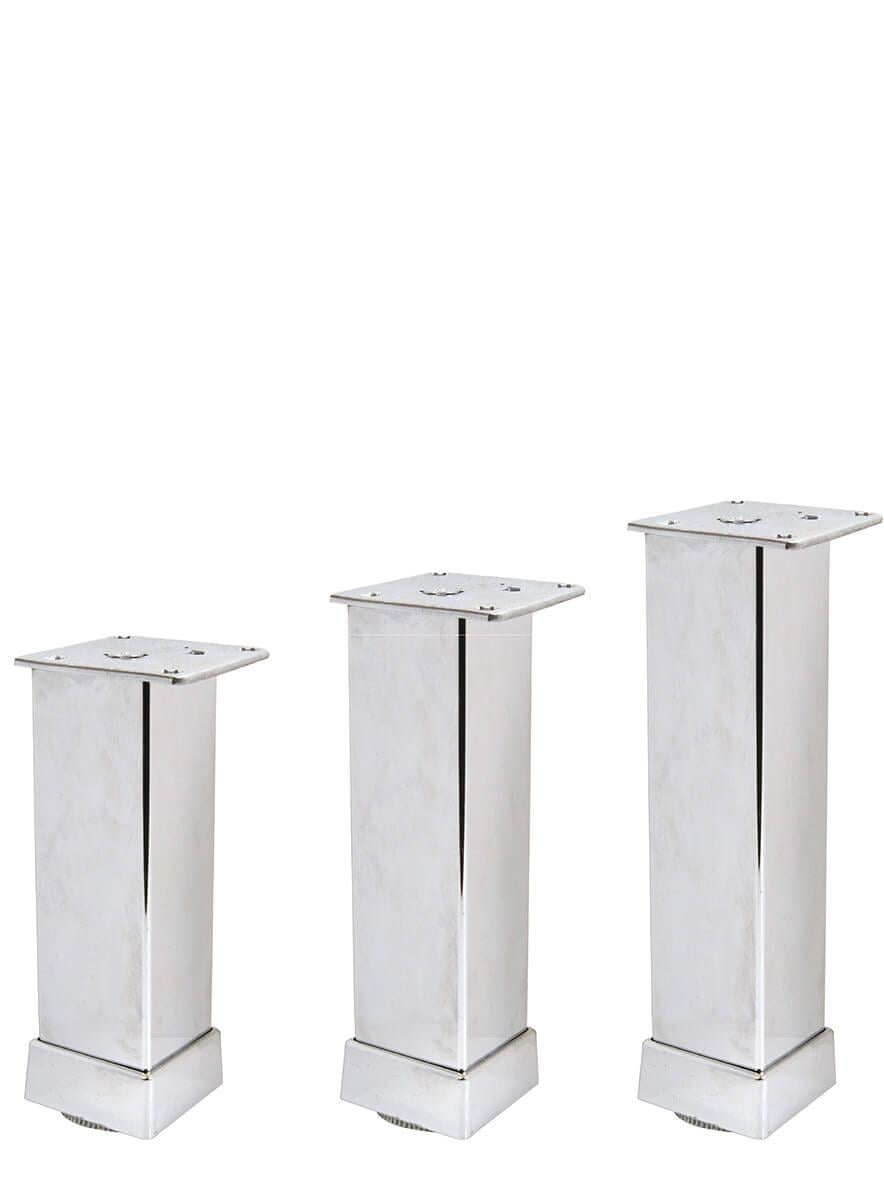 12cm 40x40mm Kare Alüminyum Düz Parlak Eloksal Baza Ayağı