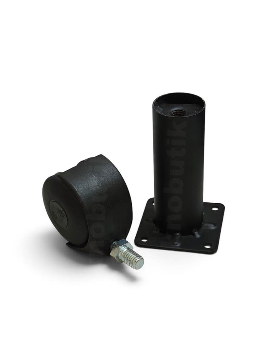 15cm Çap32mm 4 Adet Metal Gövdeli Plastik Tekerlekli Sehpa Ayağı