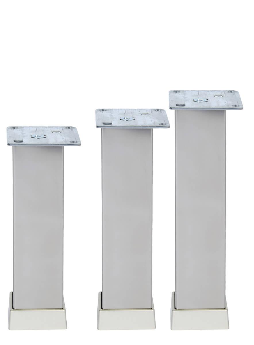 25cm 40x40mm Kare Alüminyum Düz İnoks Baza Ayağı