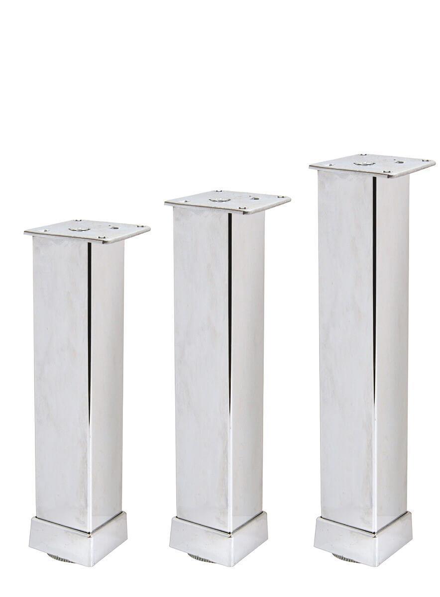 40cm 40x40mm Kare Alüminyum Düz Parlak Eloksal Baza Ayağı