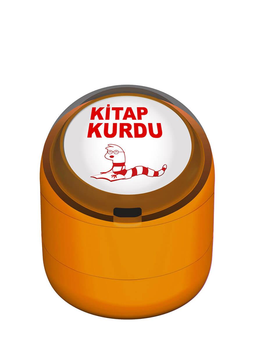 Kitap Kurdu Motivasyon Kaşesi 22mm Yuvarlak