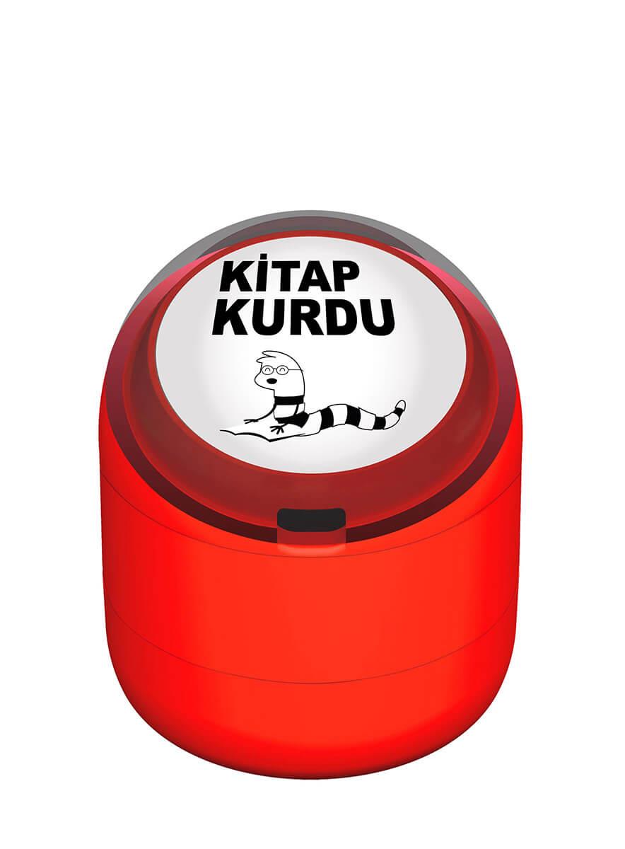 Kitap Kurdu Motivasyon Kaşesi 22mm Yuvarlak