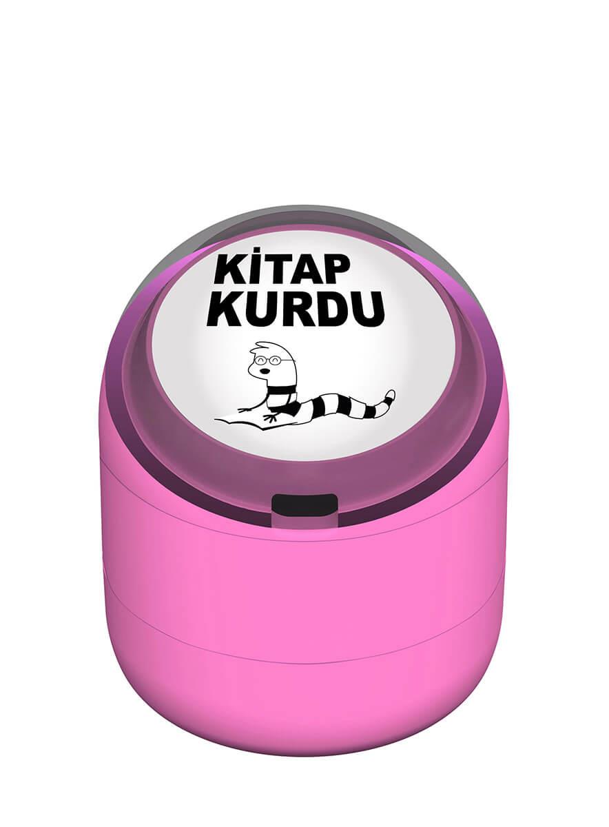 Kitap Kurdu Motivasyon Kaşesi 22mm Yuvarlak