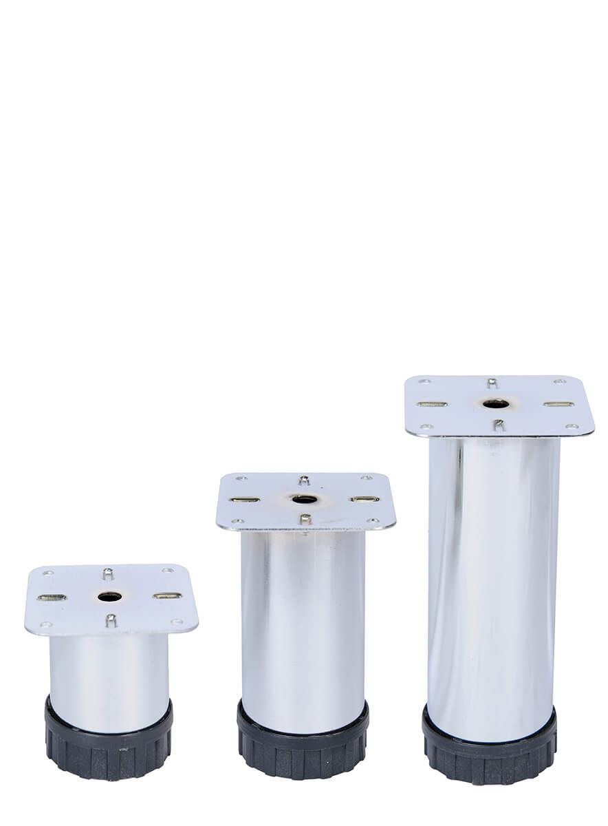 8 cm 42 Ø (Çap) Plastik Pingolu Ayarlı Metal Baza Ayağı