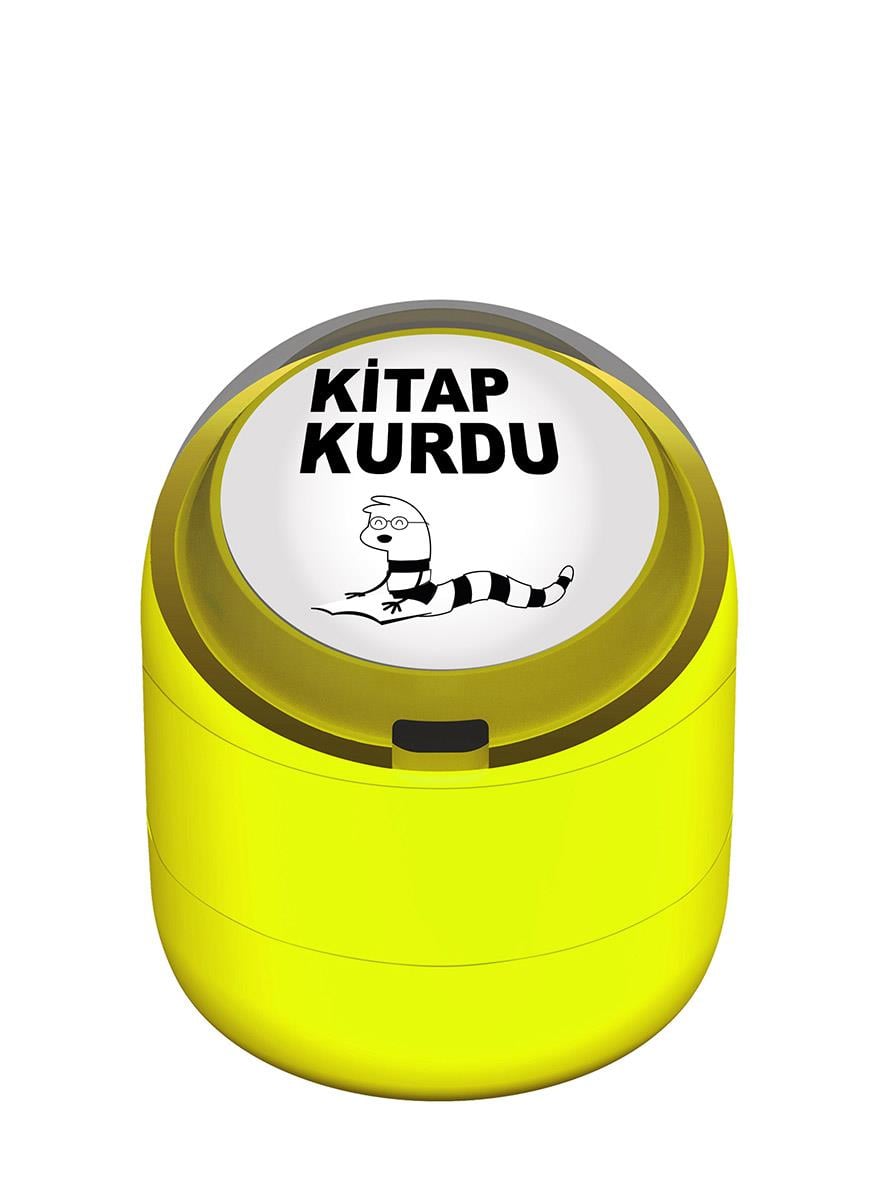 Kitap Kurdu Motivasyon Kaşesi 22mm Yuvarlak