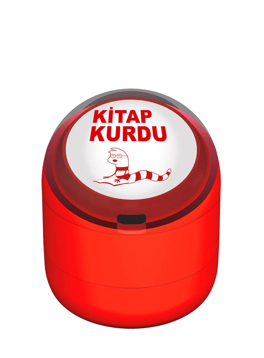 Kitap Kurdu Motivasyon Kaşesi 22mm Yuvarlak